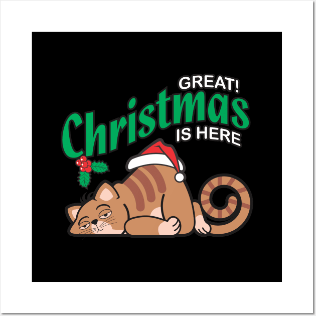 Christmas To Do List - Christmas Cat Wall Art by Vector-Artist